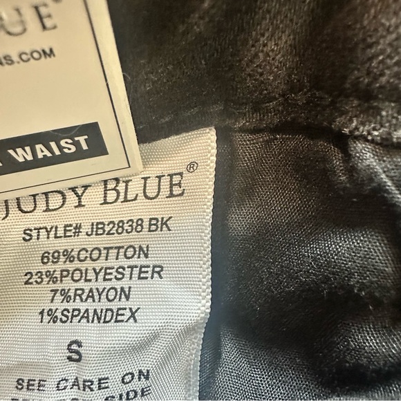 NWT JUDY BLUE Dazzle Denim Rhinestone Black Midi Skirt Size Small - Picture 13 of 13